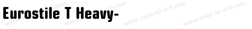 Eurostile T Heavy字体转换
